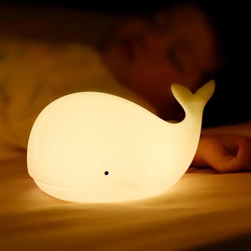 Floating Nightstand With Led Light - LED 야간 조명 귀여운 고래 만화