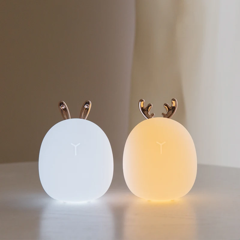Floating Nightstand With Led Light - LED 카톤 사슴 토끼 실리콘 야간