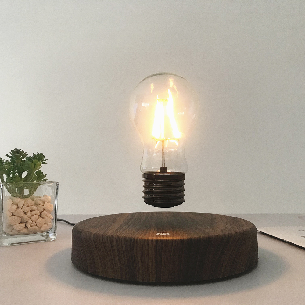 Floating Nightstand With Led Light - 자기 부상 램프 창의적인 플로팅 글라스