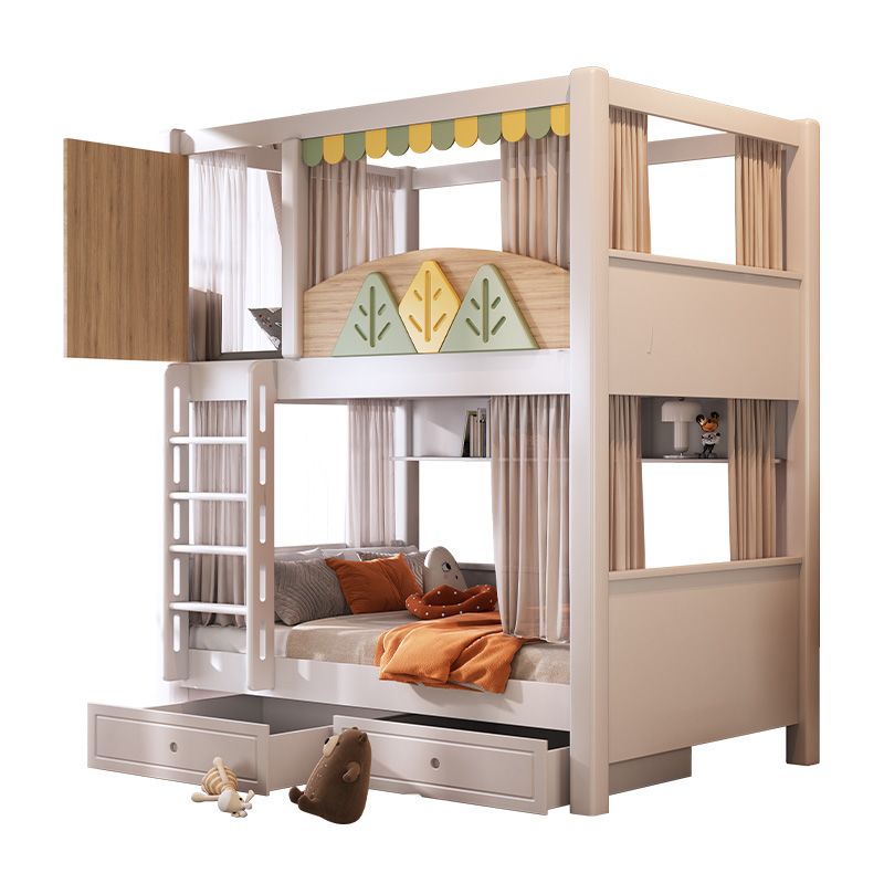 Bunk Bed With Stairs And Slide - 현대적인 자연 테마 어린이 이층 침대