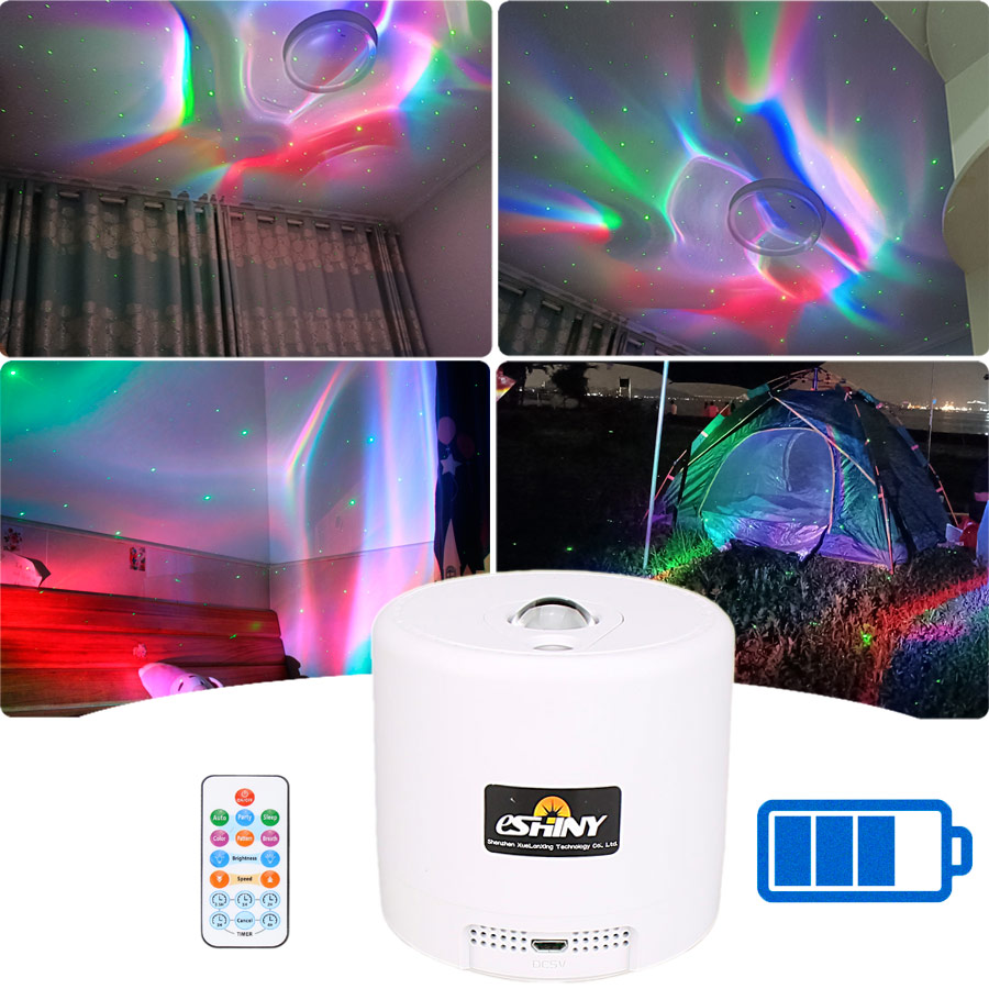 Floating Nightstand With Led Light - SA204 RGB LED 모티브 오로라 프로젝터