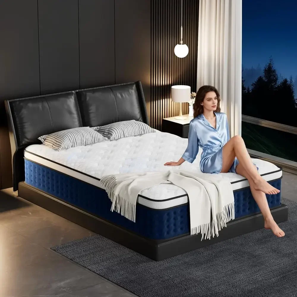 Memory Foam Mattress In A Box Queen - 12인치 하이브리드 매트리스 퀸 사이즈, 젤