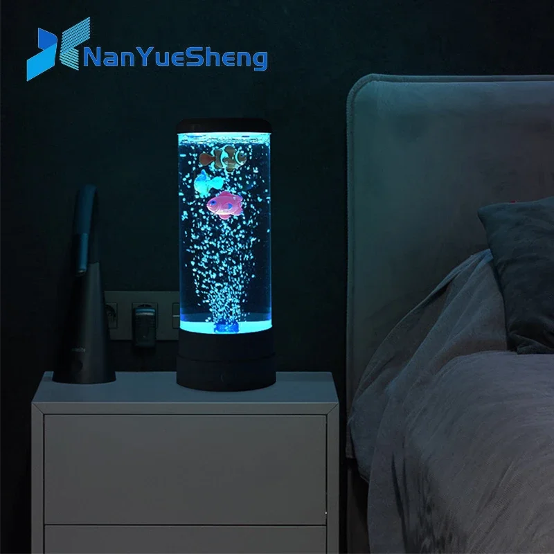 Floating Nightstand With Led Light - LED 물고기 램프 주변 야간 조명,