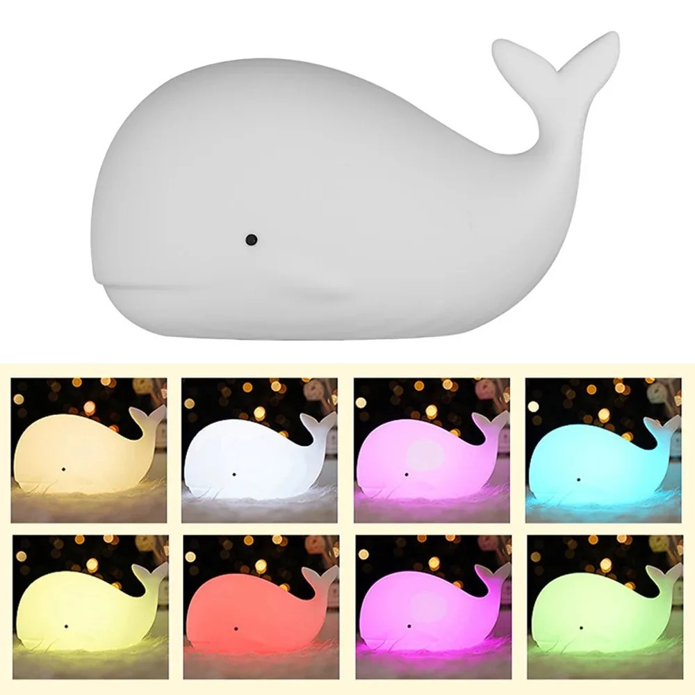 LED 야간 조명 귀여운 고래 만화 동물 어린이를위한  - Floating Nightstand With Led Light 리뷰 및 가격