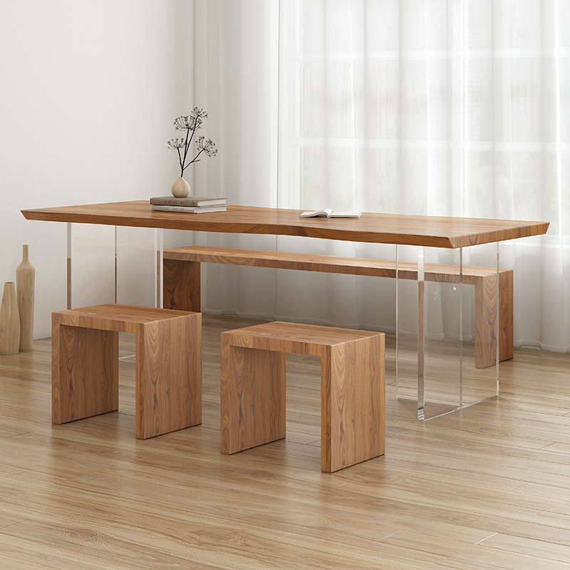 북유럽 고급 아크릴 단단한 나무 책상 현대 미니멀리스트 - Tables 리뷰 및 가격