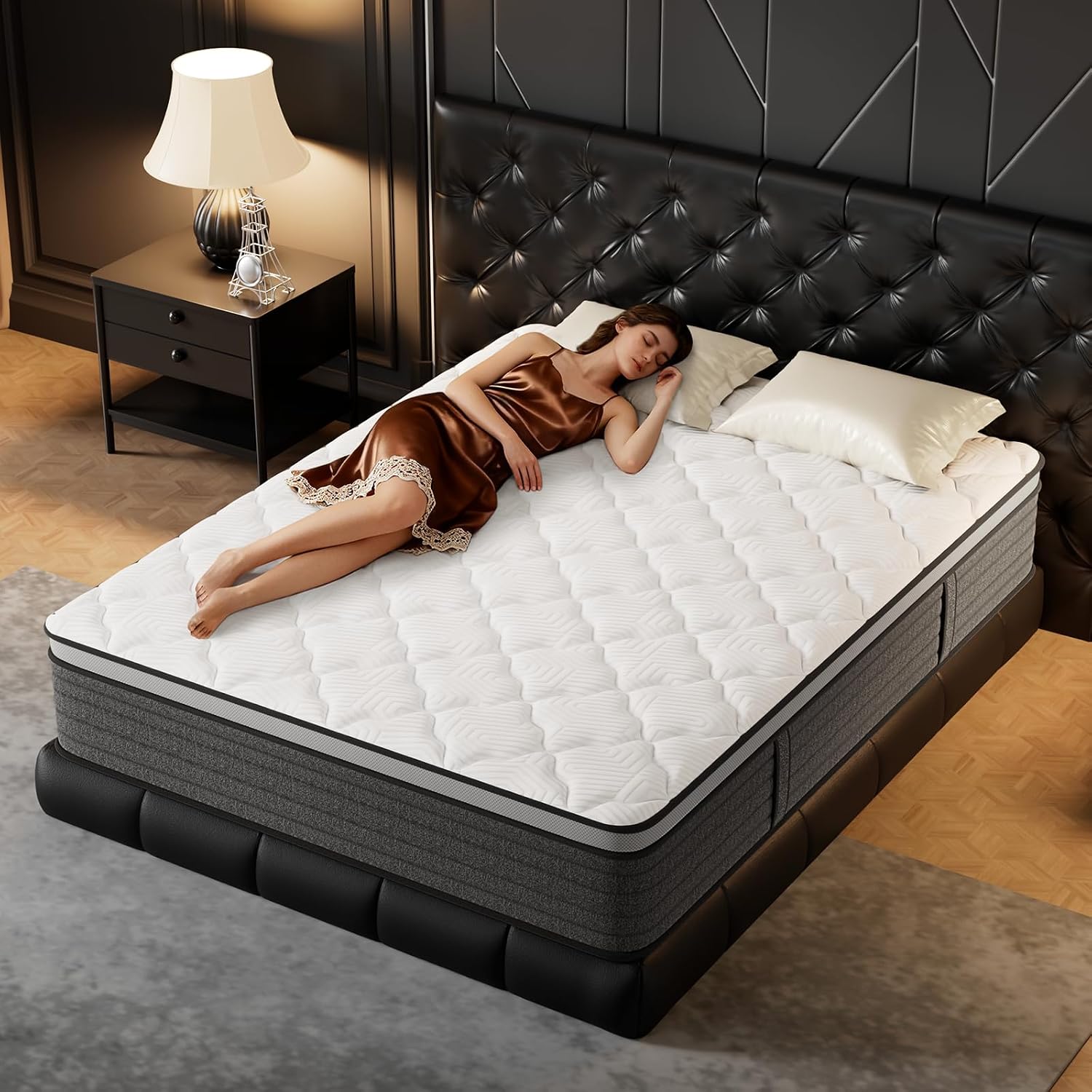 퀸 매트리스 12인치 하이브리드 퀸 사이즈-젤 메모리폼 - Memory Foam Mattress In A Box Queen 리뷰 및 가격