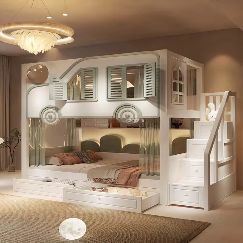새로운 디자인의 고급 어린이용 2층 침대, 아치형 미끄 - Bunk Bed With Stairs And Slide 리뷰 및 가격