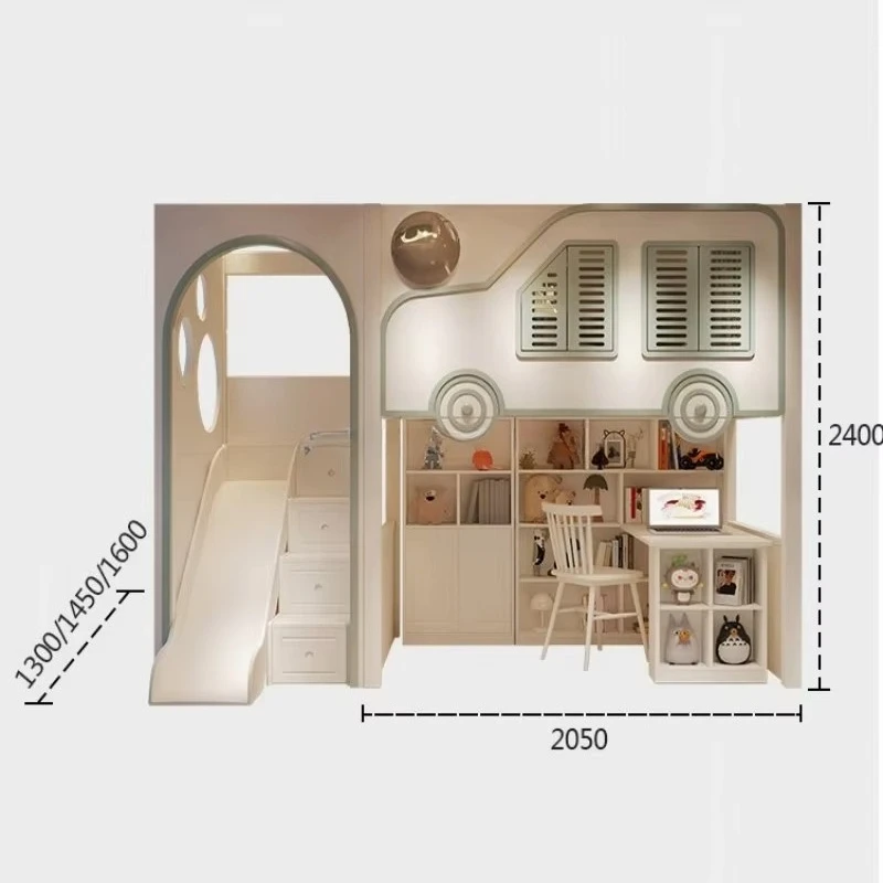 새로운 디자인의 고급 어린이용 2층 침대, 아치형 미끄 - Bunk Bed With Stairs And Slide 리뷰 및 가격