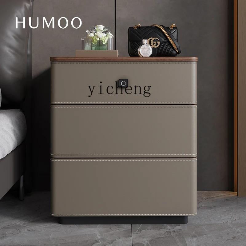 X5-14 가죽 침대 옆 테이블 금고 일체형 가정용 침 - Storage 리뷰 및 가격