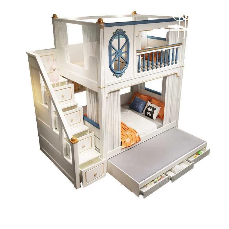럭셔리 어린이 침실 가구 슬라이드와 계단이 있는 이층  - Bunk Bed With Stairs And Slide 리뷰 및 가격
