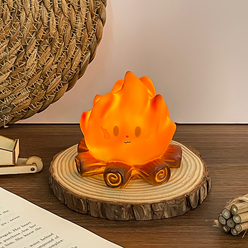 창의적인 귀여운 미니 만화 캠프파이어 실리콘 무드등 L - Floating Nightstand With Led Light 리뷰 및 가격