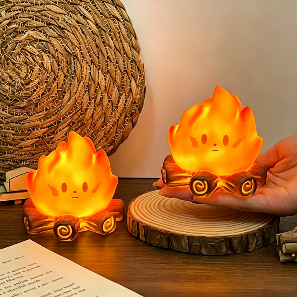 창의적인 귀여운 미니 만화 캠프파이어 실리콘 무드등 L - Floating Nightstand With Led Light 리뷰 및 가격