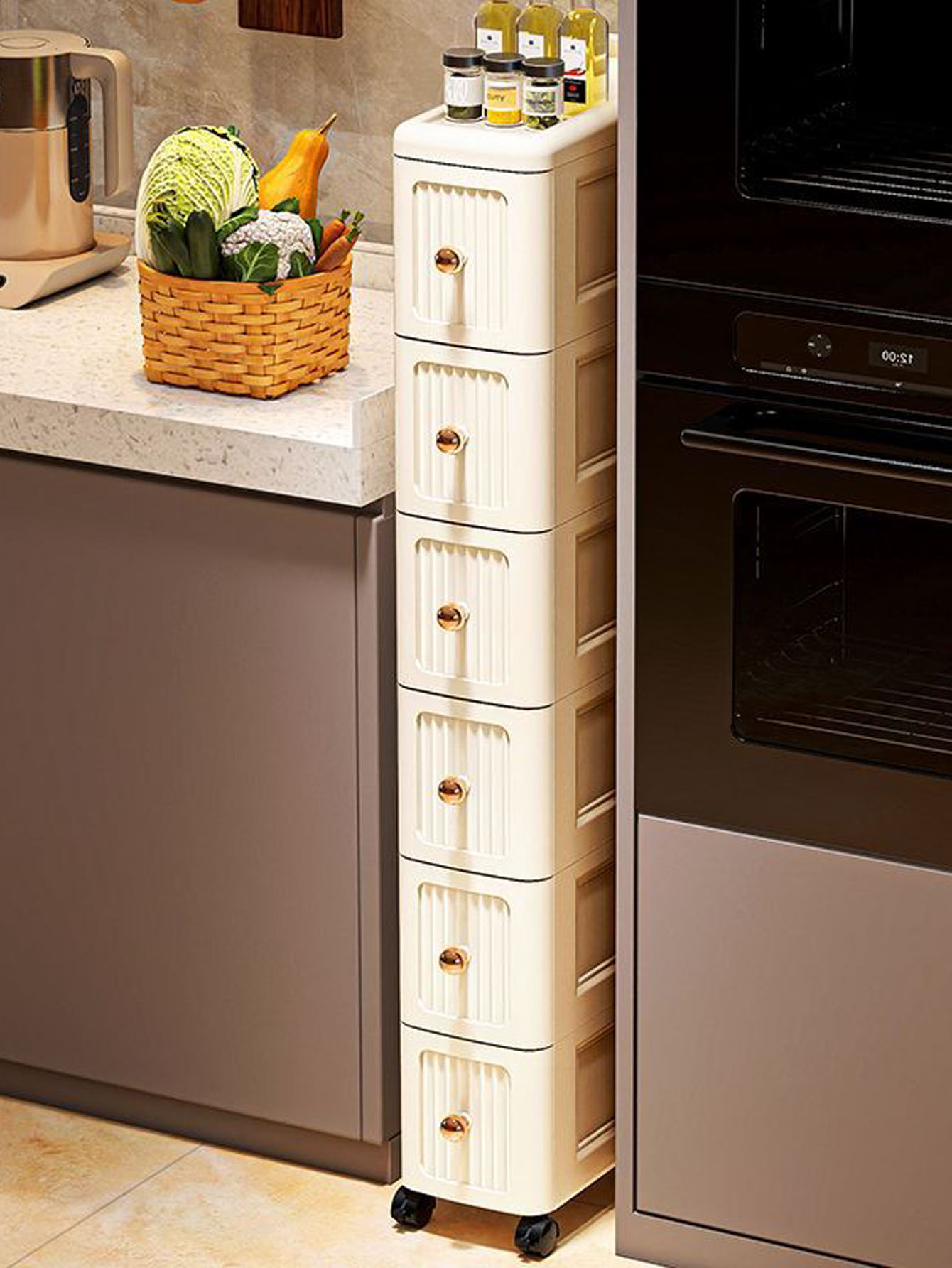 15CM 폭의 간격이 있는 수납장 – 주방 냉장고 및  - Storage 리뷰 및 가격