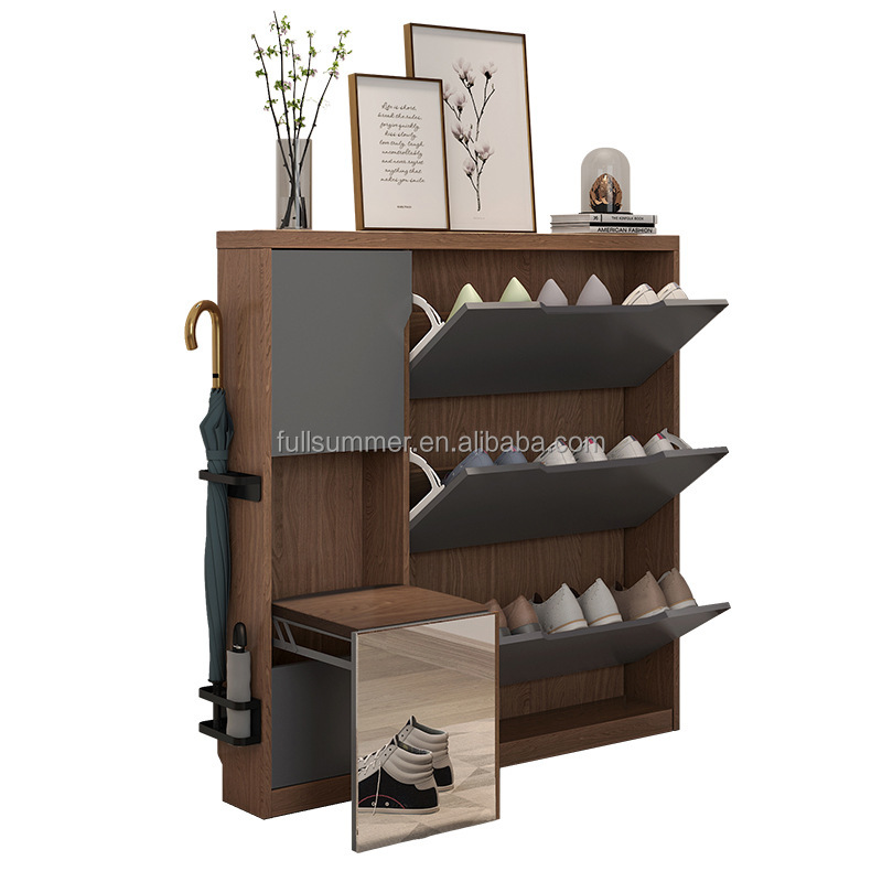 슬림형 신발장, 17cm/6.7인치 나무 플립도어 신발 - Shoe Rack Cabinet Narrow Entryway 리뷰 및 가격