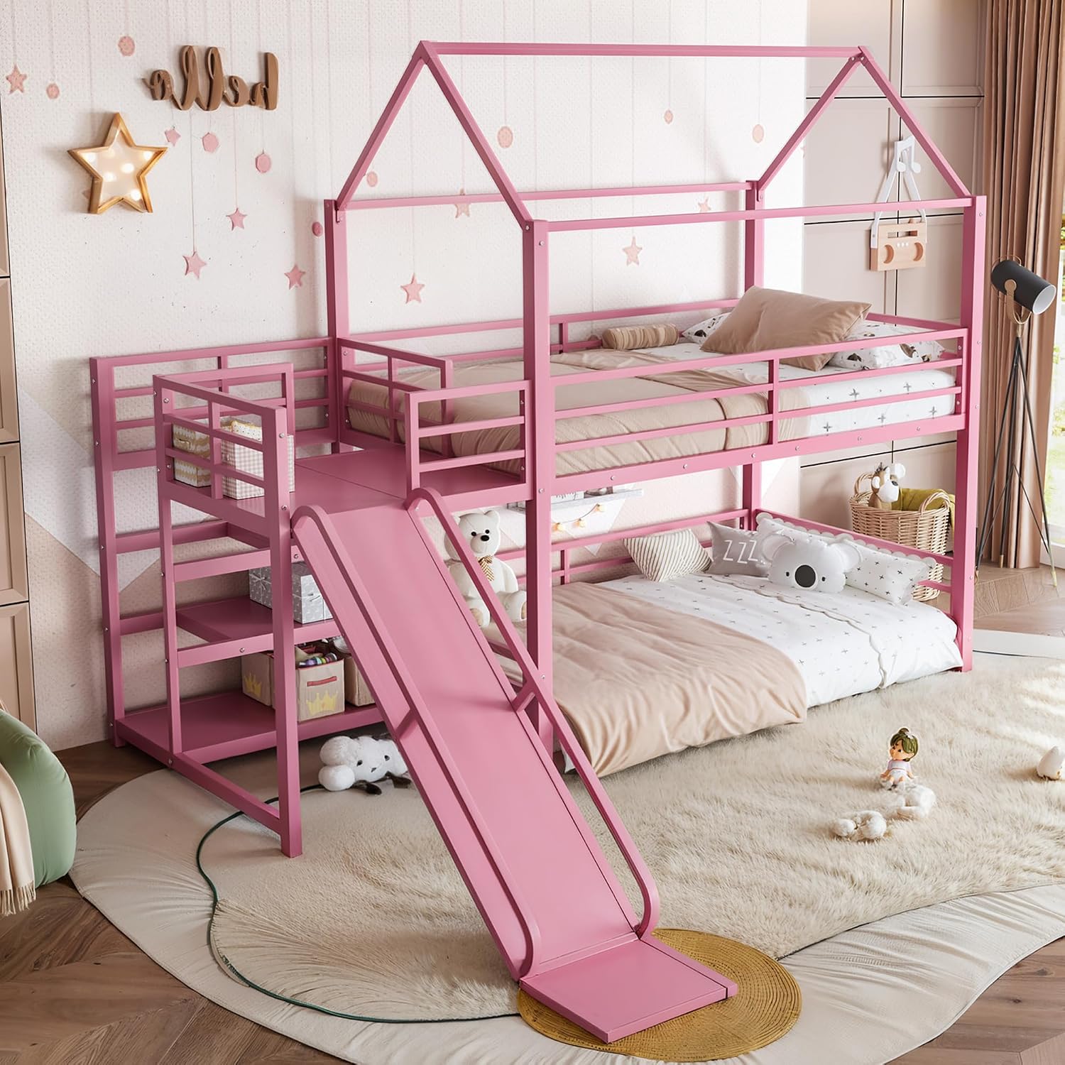 미끄럼틀과 수납 공간이 있는 2층 침대, 튼튼한 디자인 - Bunk Bed With Stairs And Slide 리뷰 및 가격