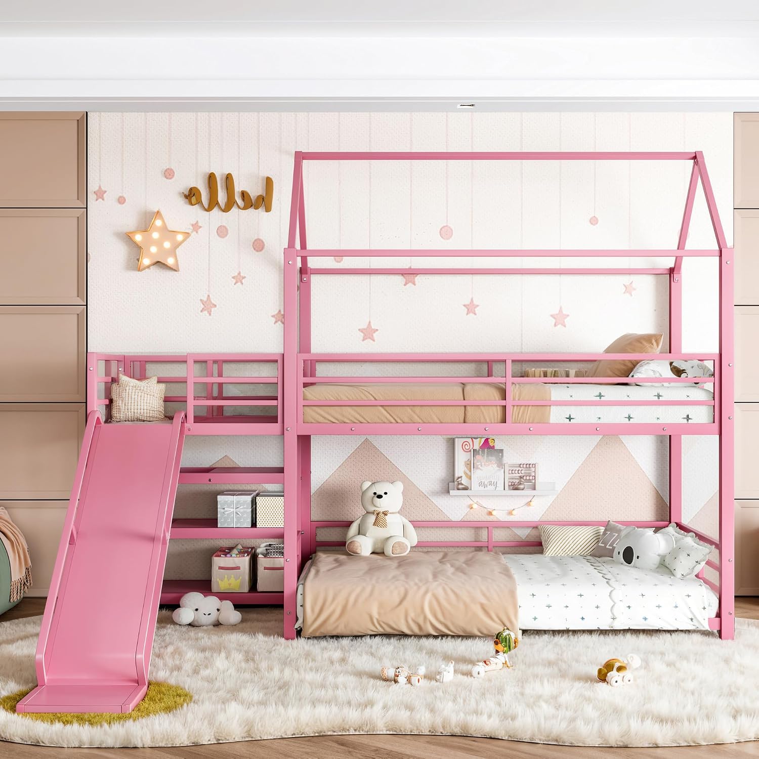 미끄럼틀과 수납 공간이 있는 2층 침대, 튼튼한 디자인 - Bunk Bed With Stairs And Slide 리뷰 및 가격