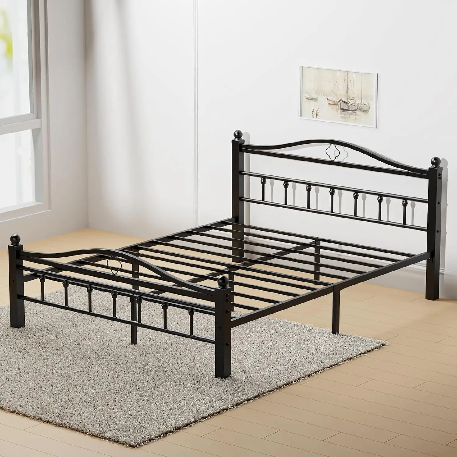 퀸 사이즈 메탈 침대 프레임(헤드보드 포함) |   1 - Canopy Bed Frame Metal Queen 리뷰 및 가격