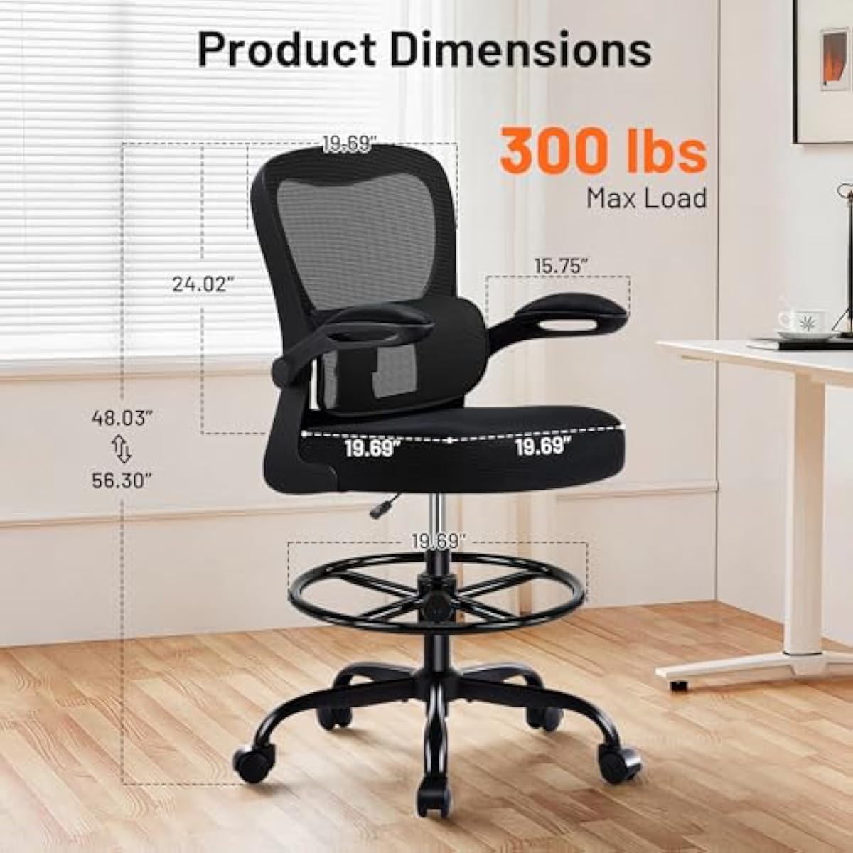 인체공학적 디자인의 드래프팅 의자, 3D 메쉬 등받이  - Chairs 리뷰 및 가격