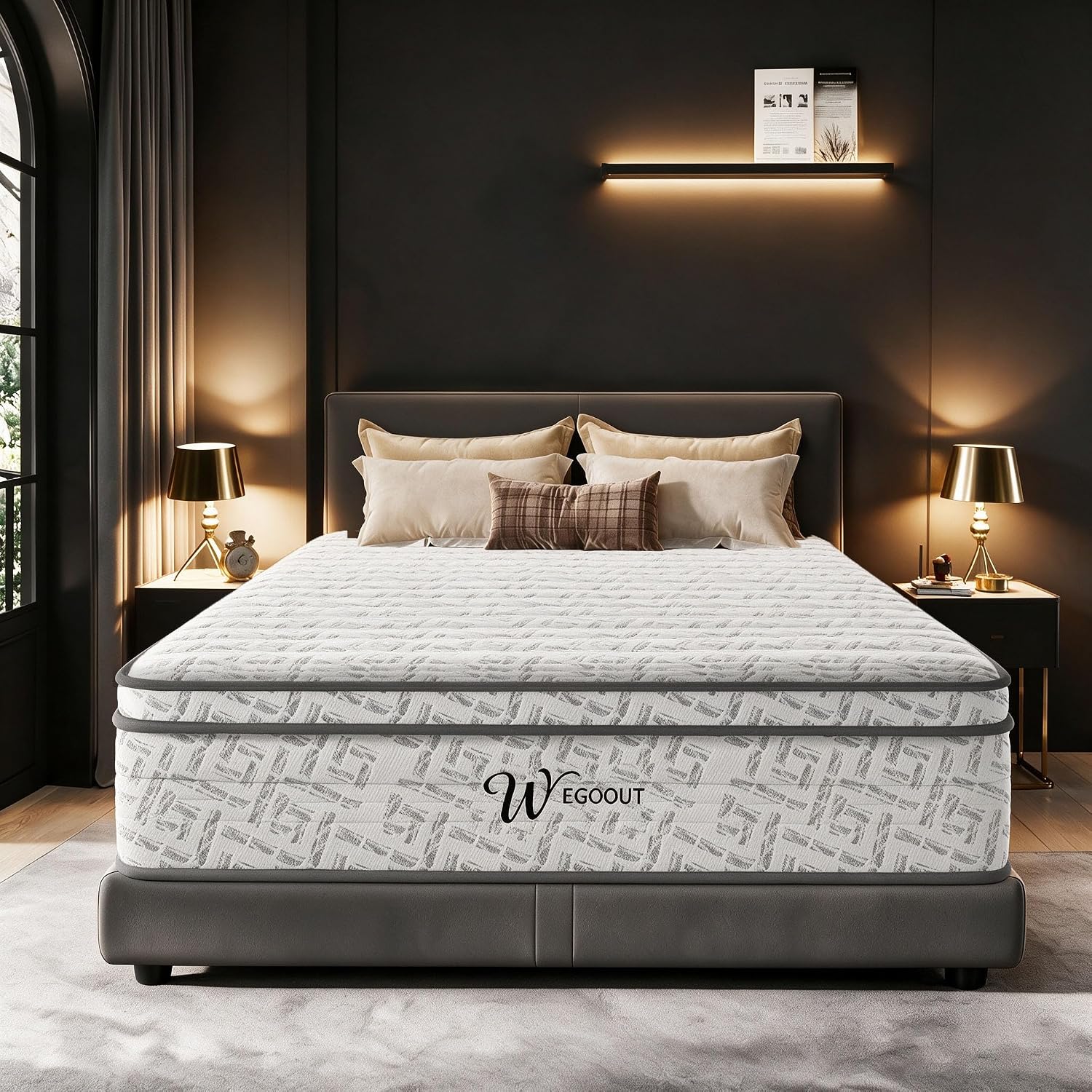 퀸 사이즈 매트리스 12인치, 중간 정도의 견고함 [업 - Memory Foam Mattress In A Box Queen 리뷰 및 가격