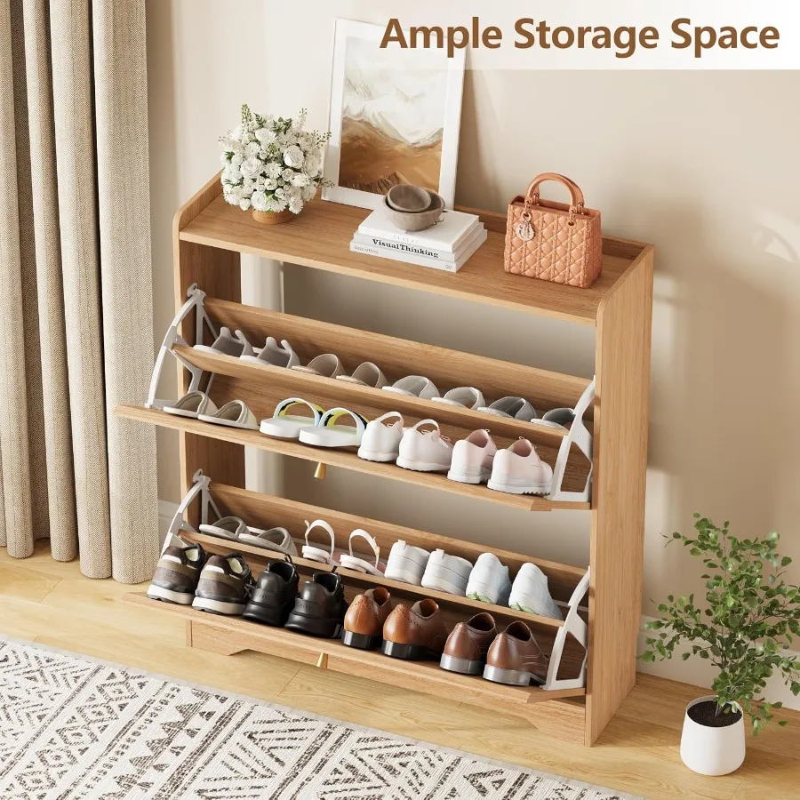 현대적인 웨이브 모양의 엣지 디자인이 돋보이는 신발 수 - Shoe Rack Cabinet Narrow Entryway 리뷰 및 가격