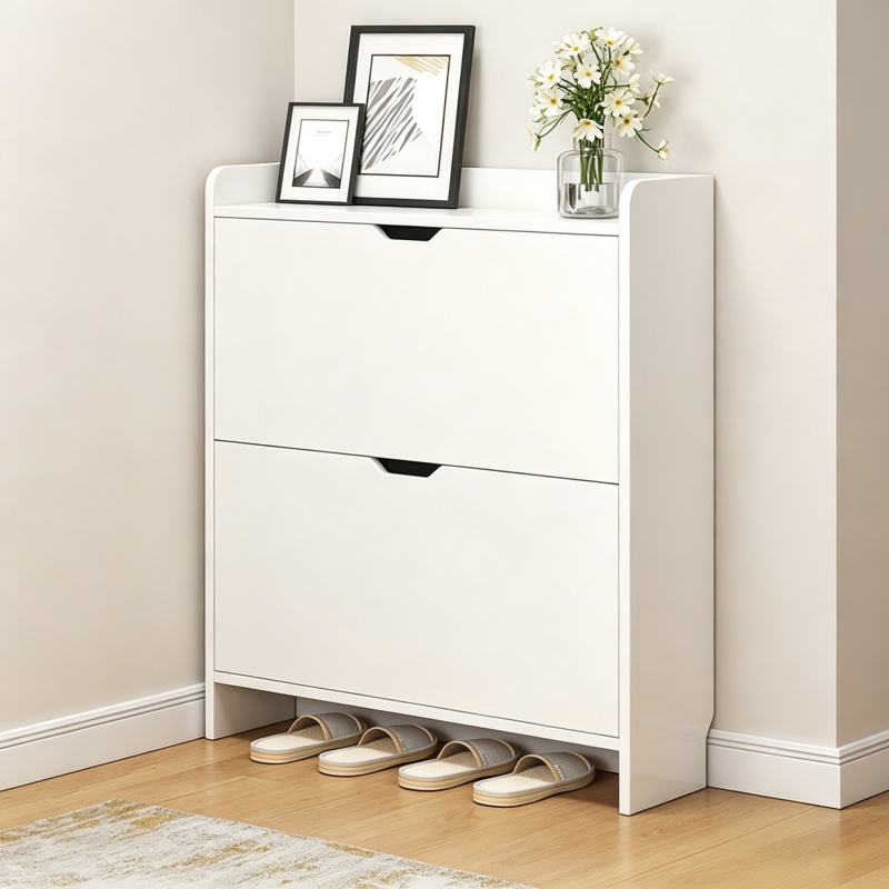 2단 접이식 서랍형 나무 신발 정리함, 좁은 공간을 절 - Shoe Rack Cabinet Narrow Entryway 리뷰 및 가격