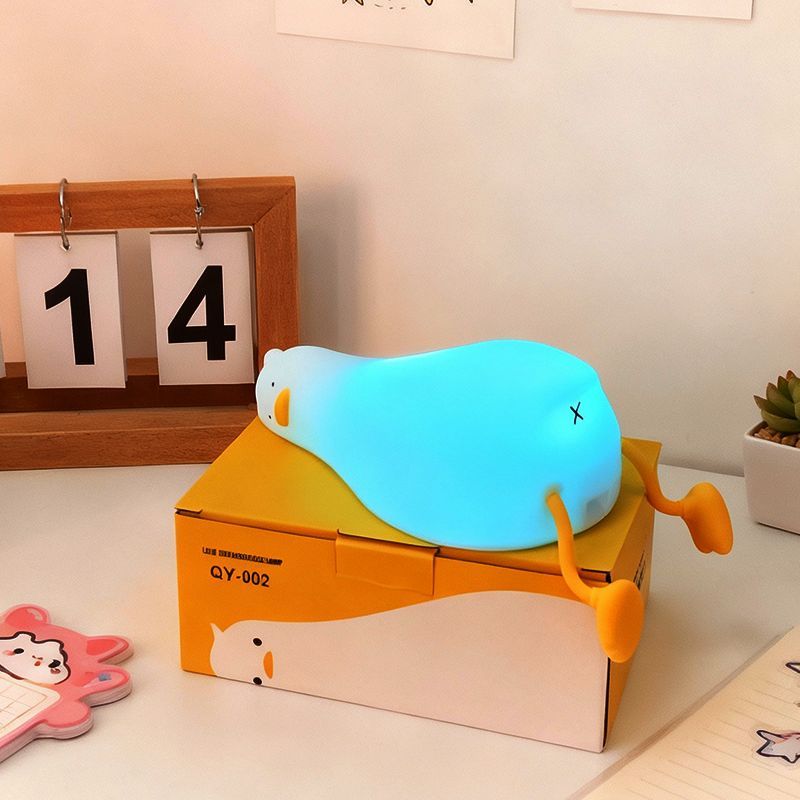 LED 어린이 야간등 충전식 실리콘 스퀴시 오리 램프  - Floating Nightstand With Led Light 리뷰 및 가격