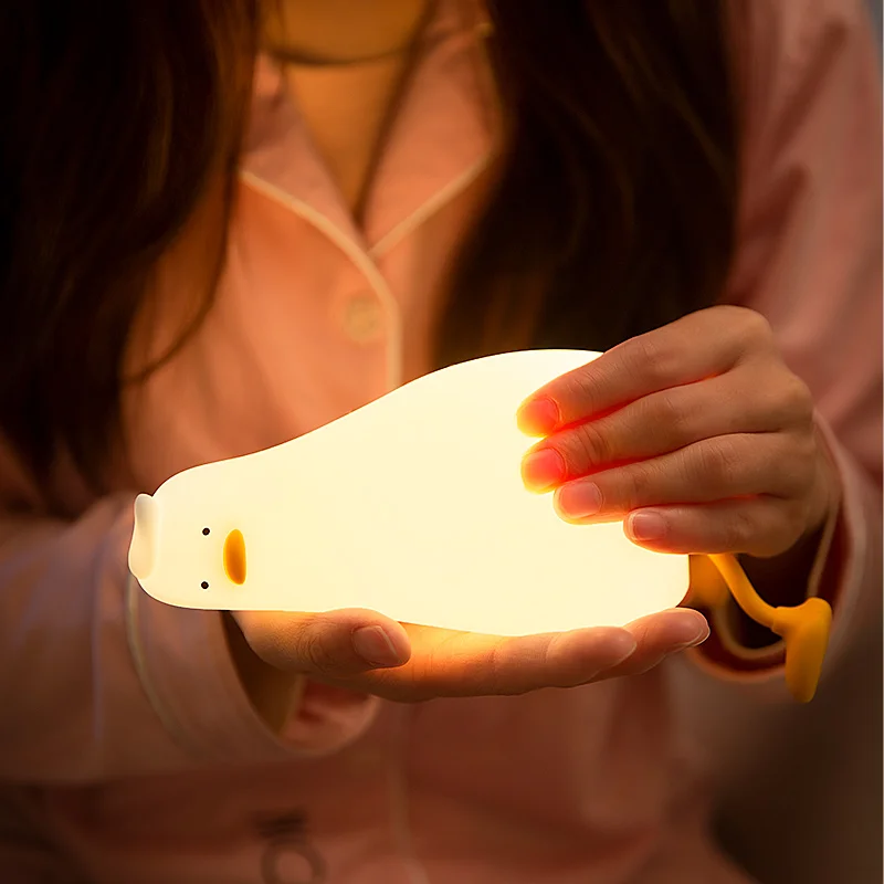 LED 어린이 야간등 충전식 실리콘 스퀴시 오리 램프  - Floating Nightstand With Led Light 리뷰 및 가격