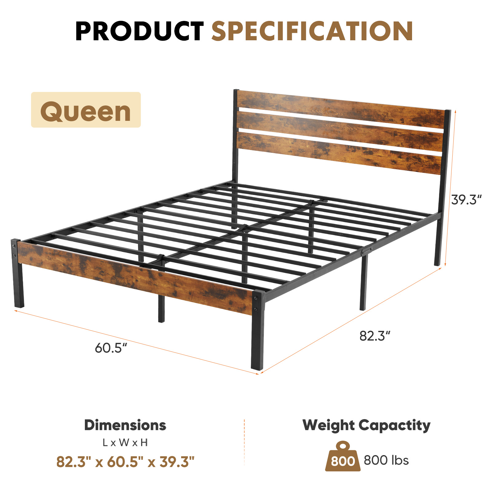 JHK 퀸 사이즈 금속 플랫폼 침대 프레임(머리판 및  - Canopy Bed Frame Metal Queen 리뷰 및 가격