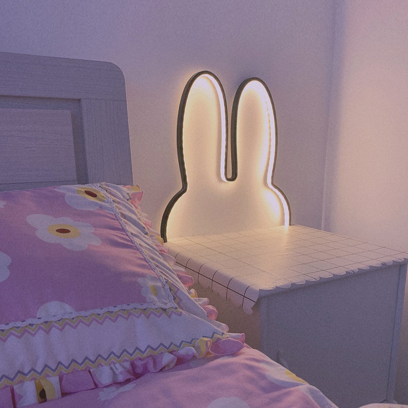 귀여운 LED 토끼 벽등 USB 전원 아기 책상 테이블 - Floating Nightstand With Led Light 리뷰 및 가격
