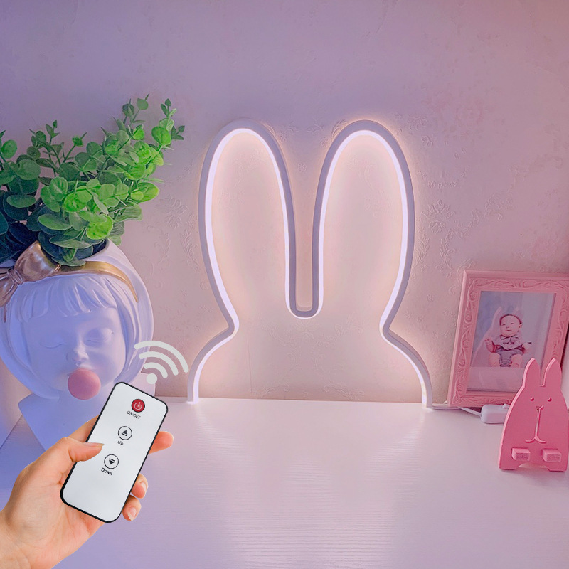 귀여운 LED 토끼 벽등 USB 전원 아기 책상 테이블 - Floating Nightstand With Led Light 리뷰 및 가격