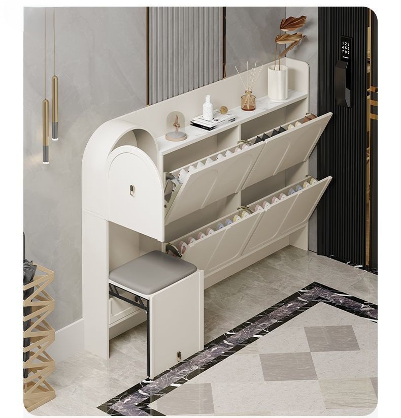 신발장, 모던 크림색 목재 초슬림 좁은 팁핑형 신발랙, - Shoe Rack Cabinet Narrow Entryway 리뷰 및 가격