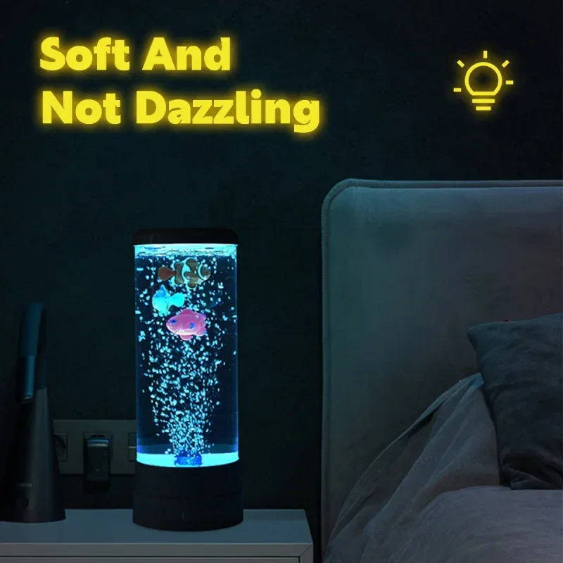 LED 물고기 램프 주변 야간 조명, 리모컨 색상 변경 - Floating Nightstand With Led Light 리뷰 및 가격