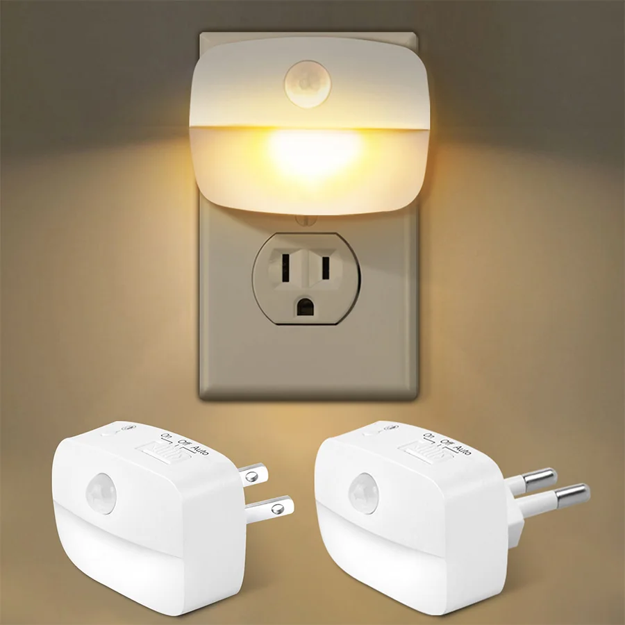 LED 야간 조명 모션 센서 EU 미국 플러그 램프 야 - Floating Nightstand With Led Light 리뷰 및 가격